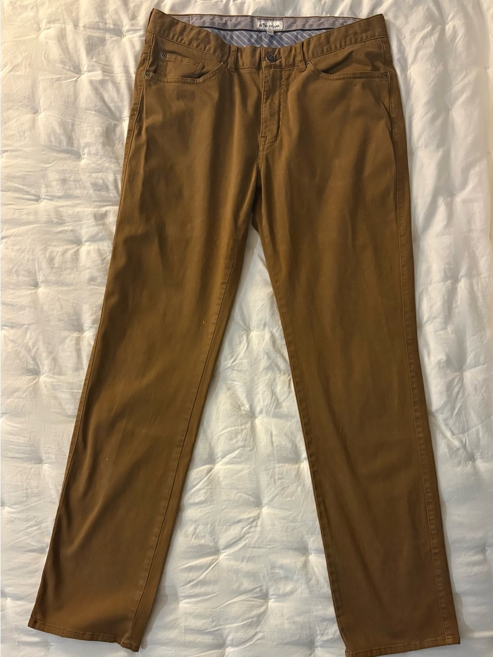 Men's Peter Millar Brown Straight-Leg Pants